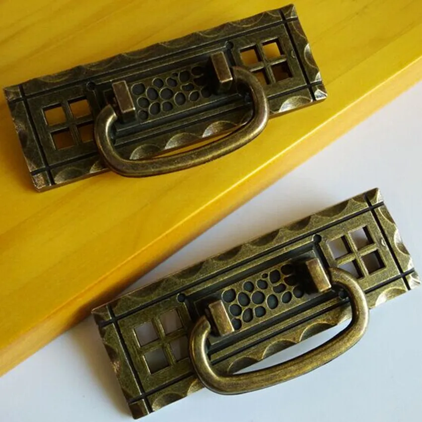 Rustico Retro furniture handle bronze drawer cabinet pull knob antique brass dresser door handle vintage shaky drop rings handle Rustico Retro furniture handle bronze drawer cabinet pull knob antique brass dresser door handle vintage shaky drop rings handle