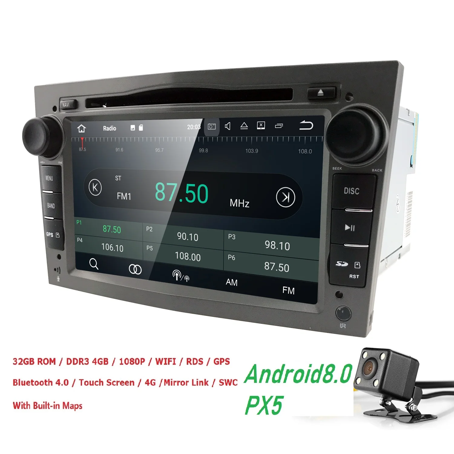 

4G RAM 32G ROM Octa Core Car DVD Player For Opel Astra H Vectra Corsa Zafira GPS Radio stereo 4G WIFI DVR OBD2 TPMS Free camera