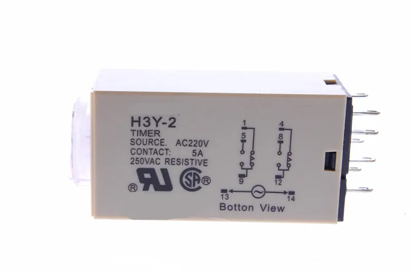 H3Y-2 DC12V 24V 110V 220 AC 8P 0-1s диапазон задержки времени DPDT реле таймер