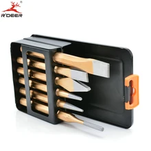 RDEER 6 шт. ударное долото набор для обработки камня строительство кладка плуг бит центральный Центральный штифт долота Пуансоны