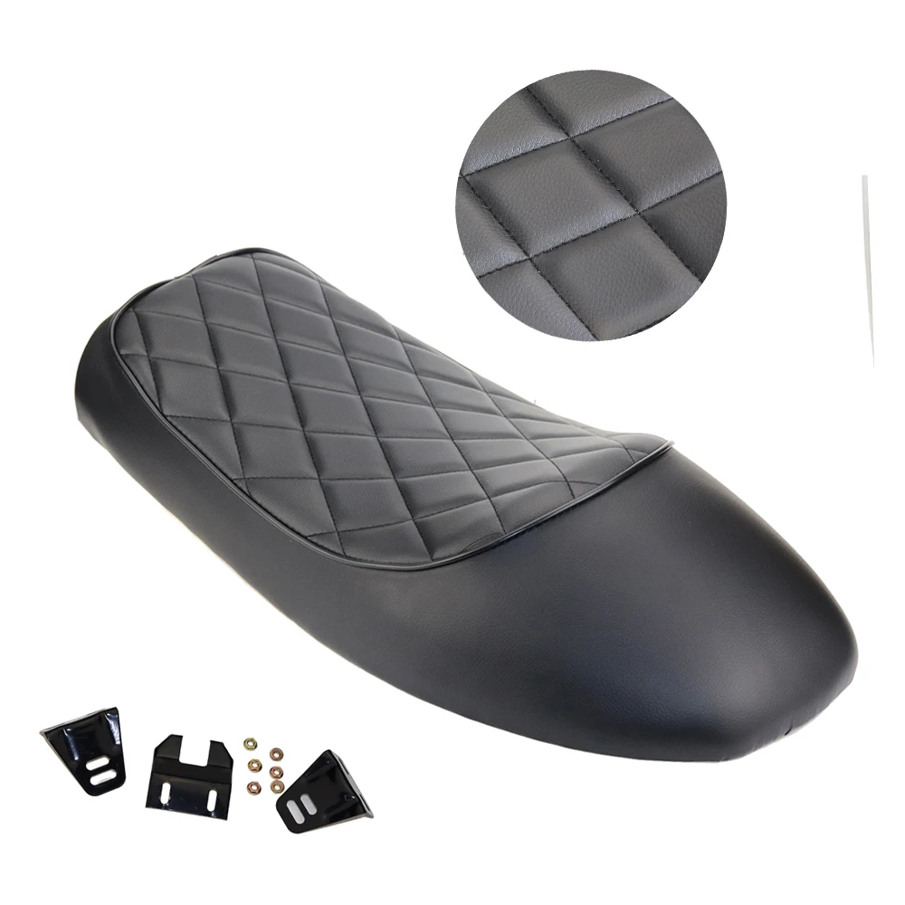 

Black Seat Cafe Racer Vintage Saddle for Suzuki GN125 GN250 GN400 GR650 GS250 GT250 T250 TU250 GT380 GS450 GS500 GS550 diamond