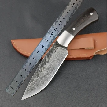 

2016 Manual forging pattern steel hunting knife handle Outdoor High carbon pattern steel knife Camping high hardness