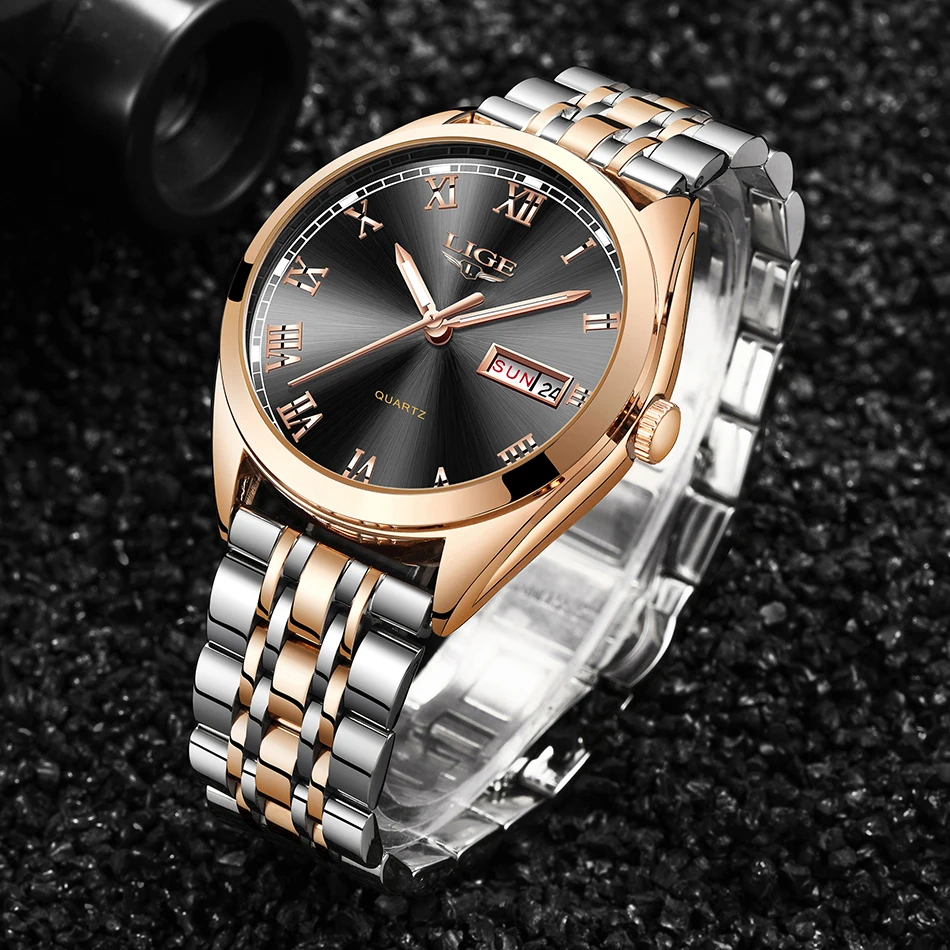 2019 LIGE новые женские деловые кварцевые часы из розового золота женские роскошные Брендовые женские наручные часы Relogio Feminin