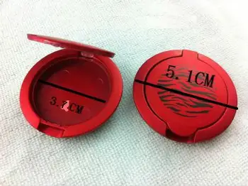 

Red Eyeshadow Container Rouge Box, Empty Eyeshadow Jar, Red Color Case with Zebra, Clamshell box, Glitter Powder Box, 50pc/Lot