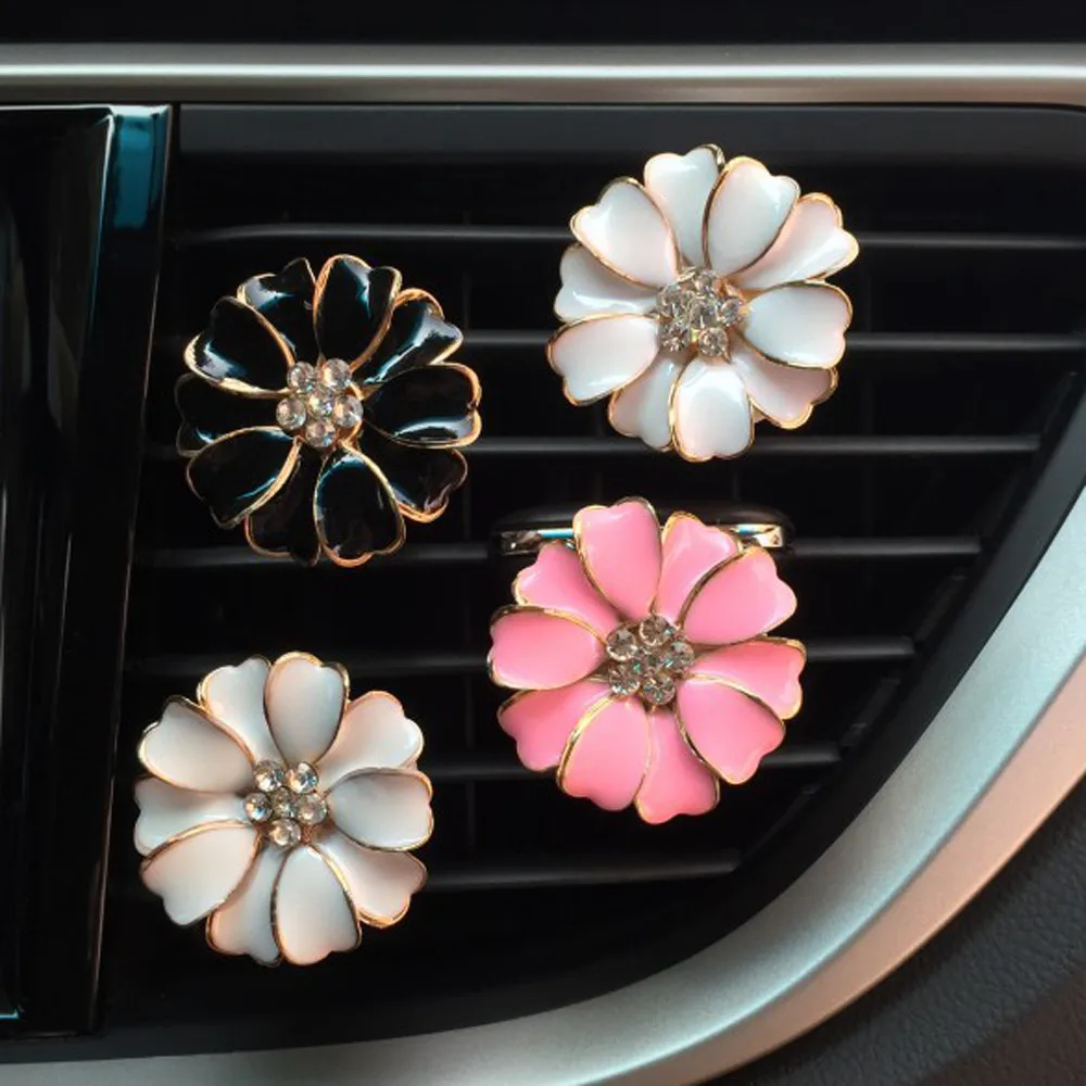 

3 Style Flowe Air Outlet Car Air Vent Freshener Essential Oil Diffuser perfume folder car Accessories