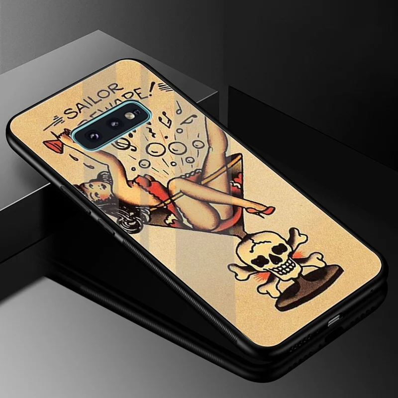 G4 Gerleek Стекло DIY моряк Джерри татуировки 06 чехол для samsung A10 A20 A30 A40 A50 A60 A70 S7 край S8 S9 плюс S10 Note 8, 9 - Цвет: G4