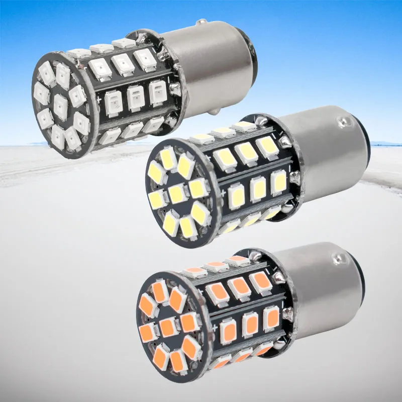 4 шт. 1157 BAY15D P21/5 Вт 33 SMD 2835 LED красный белый янтарный автомобильная лампа указателей