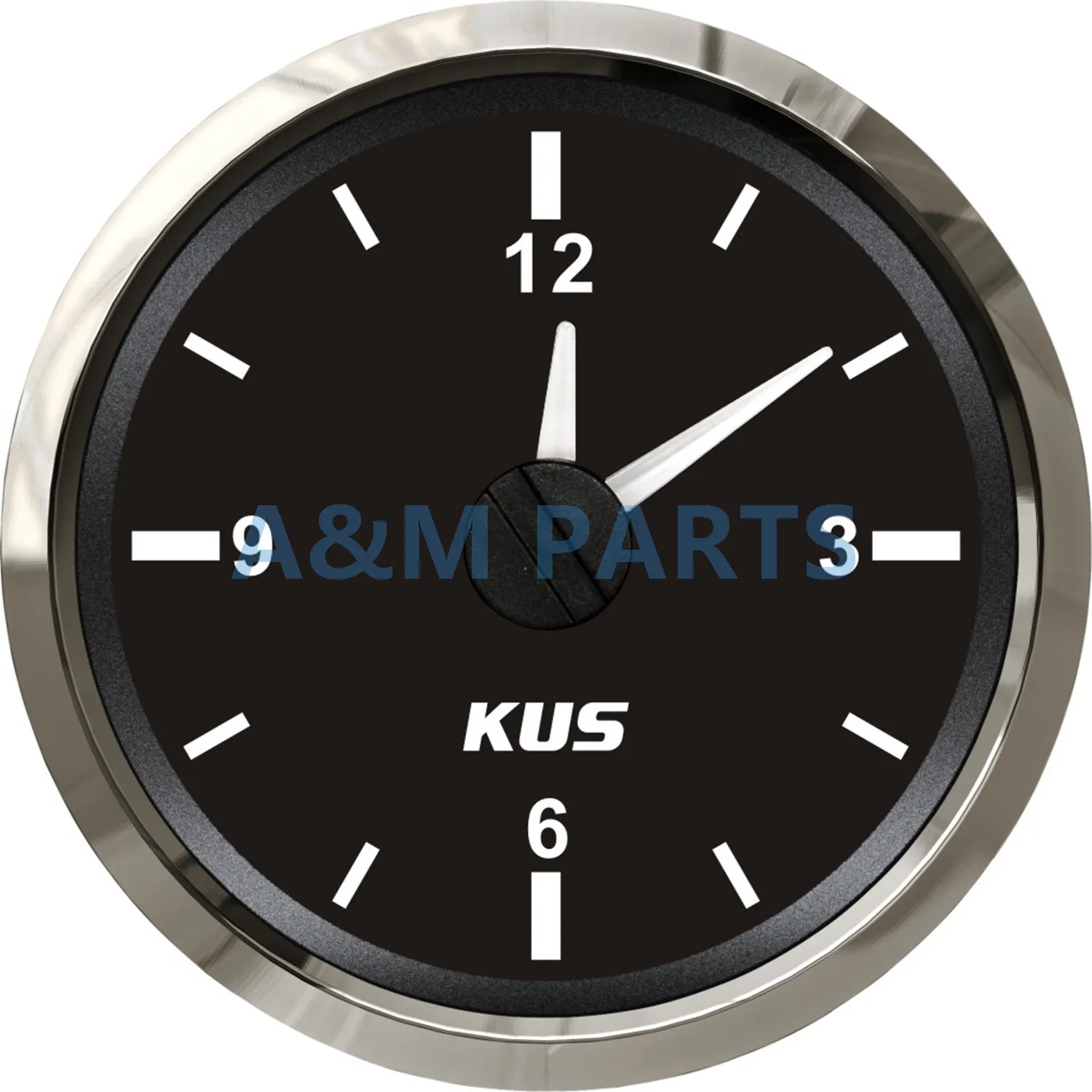 KUS Boat Hour Quartz Clock Gauge Waterproof Marine Car RV Clock Dial 12 Hour 12V/24V KUS Boat Hour Quartz Clock Gauge Waterproof Marine Car RV Clock Dial 12 Hour 12V/24V