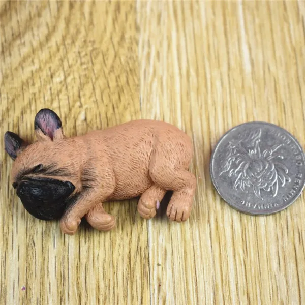 French Bull Dog Sleeping Lazy Pets Fridge Magnets PVC Figures Toys Car Home Office Decoration Gifts - W 14