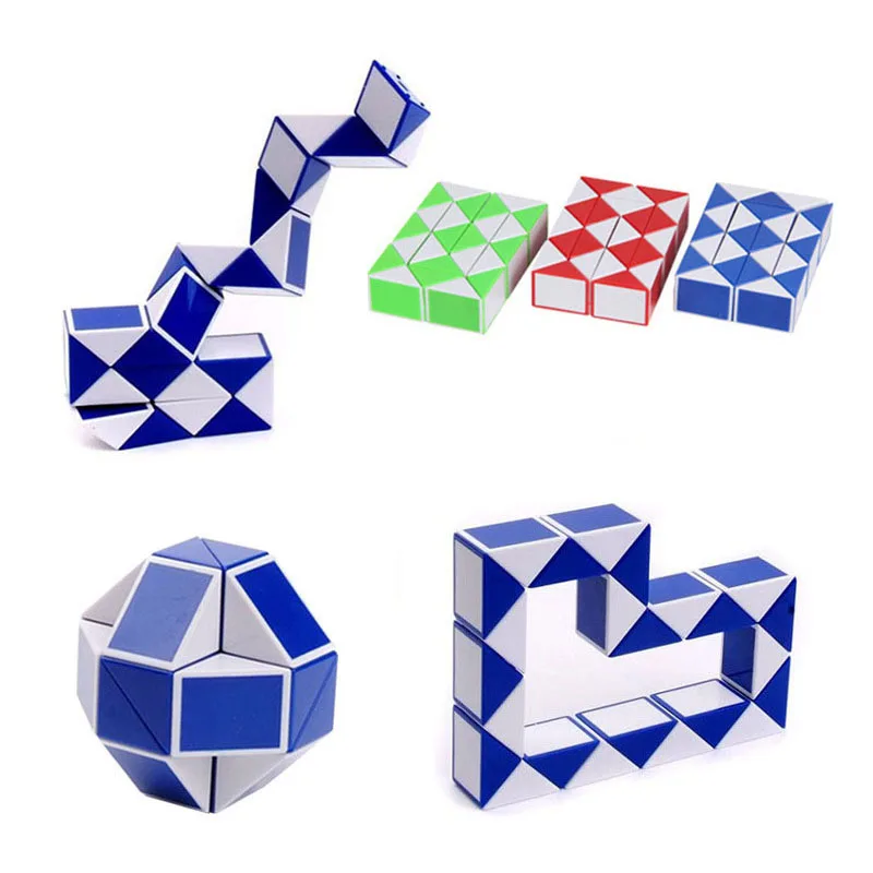 

24 Section Amazing Magic Cube Ruler Blocks Children Educational Toys Intelligence Snake Twist Puzzle Toys for Kids Gifts S-C108