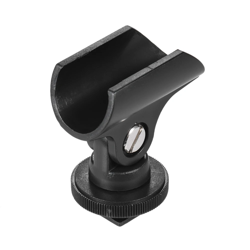 Andoer 19 мм пластиковый держатель микрофона с зажимом для горячего башмака и 1/" резьбовое отверстие для DSLR камеры