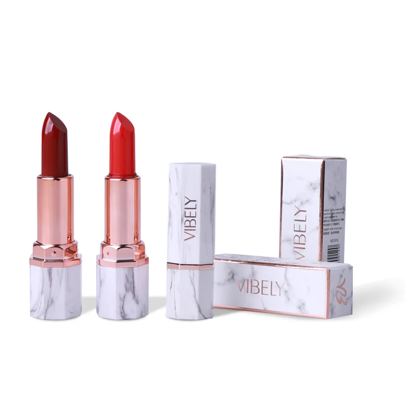 Vibely Marble Velvet Moisturizing Lipstick Waterproof Matte