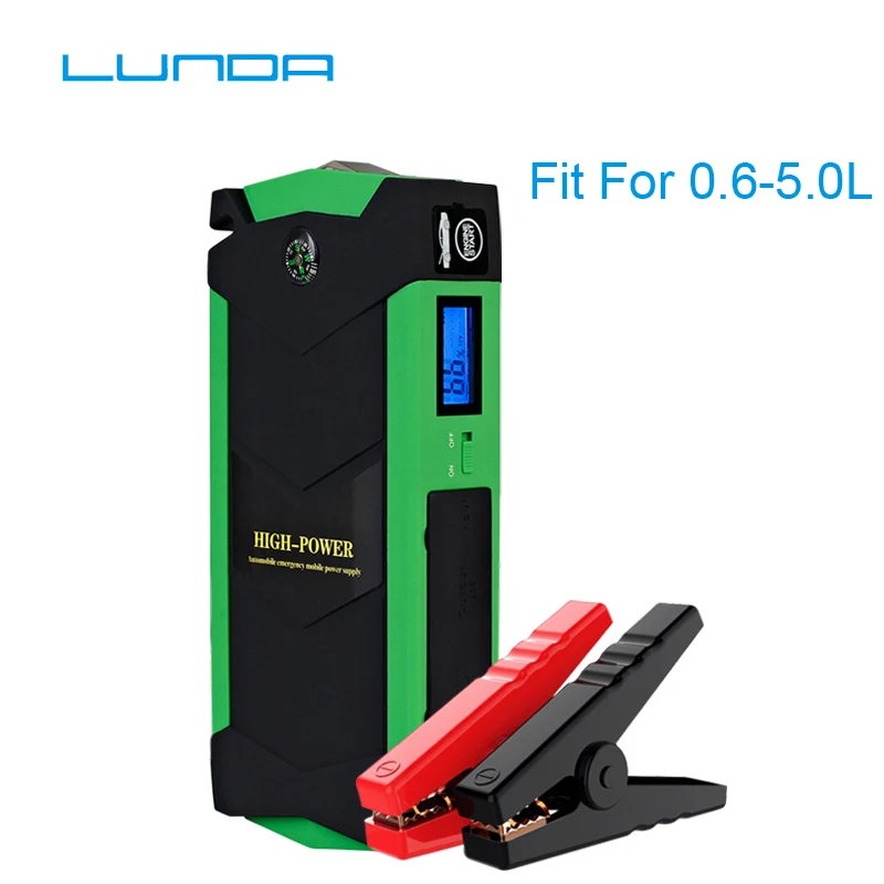 

LUNDA 19A Peak Port Discharge Car Jump Starter 16000mAh Phone Power Bank Multi-Function 12V Auto Battery Charger Pack Booster