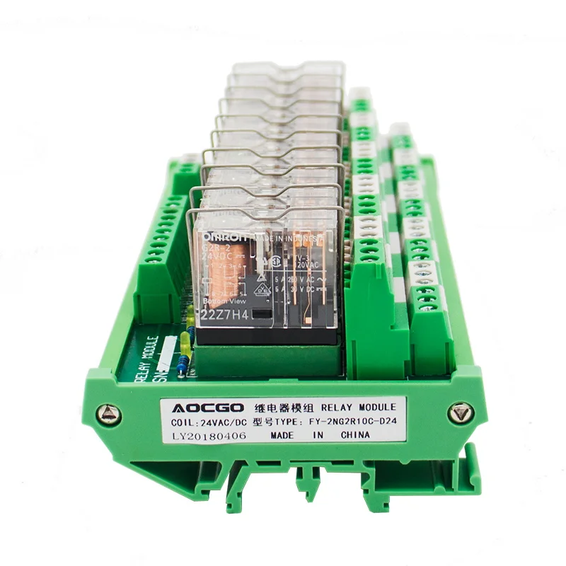 10 канальный OMRON DPDT G2R 2 din рейку модуль реле интерфейса|interface relay|din mounting railrelay interface |