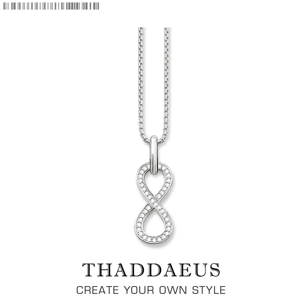

Necklace HInfinity,2017 Brand Ts Link Chain Fashion Jewelry Thomas Style Glam 925 Stering Silver Bijoux Gift For Women Friend