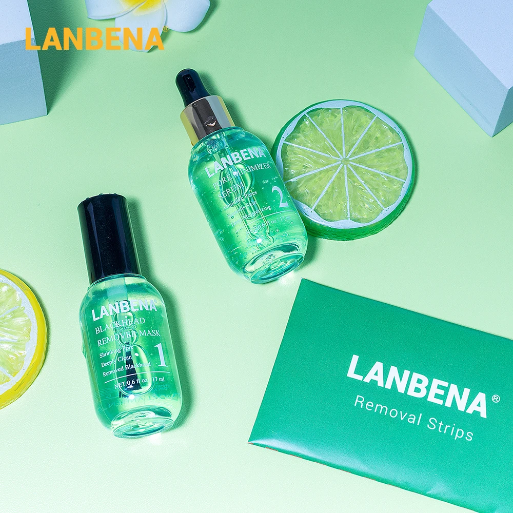 Lanbena Face Serum Skin Care Beauty Blackhead Remover Deep Cleaning Shrinking Pore Purifying Acne Treatment Essence Smoothing