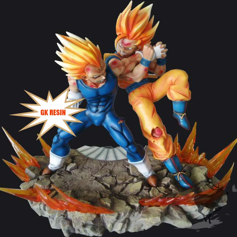 Anime Dragon Ball Z GK Resin Figures Super Saiyan Son Goku VS Vegeta Action Figure collection model toys for gift Brinquedos Anime Dragon Ball Z GK Resin Figures Super Saiyan Son Goku VS Vegeta Action Figure collection model toys for gift Brinquedos