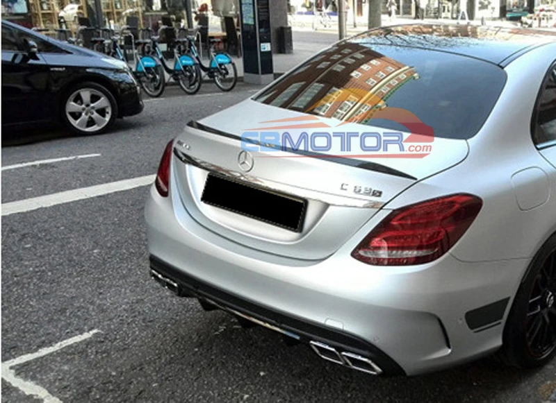 OE STYLE REAL CARBON FIBER TRUNK SPOILER WING for MERCEDES BENZ W205 C300 C400 C63 2015UP