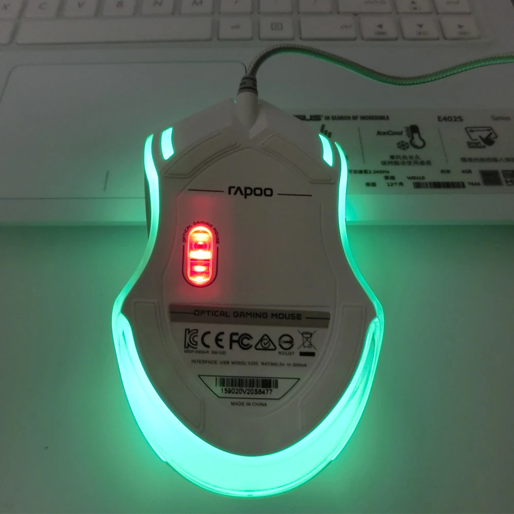 Оригинальный Rapoo V20S оптическая USB Проводная Professional Gaming мышь 3000 точек на светодио
