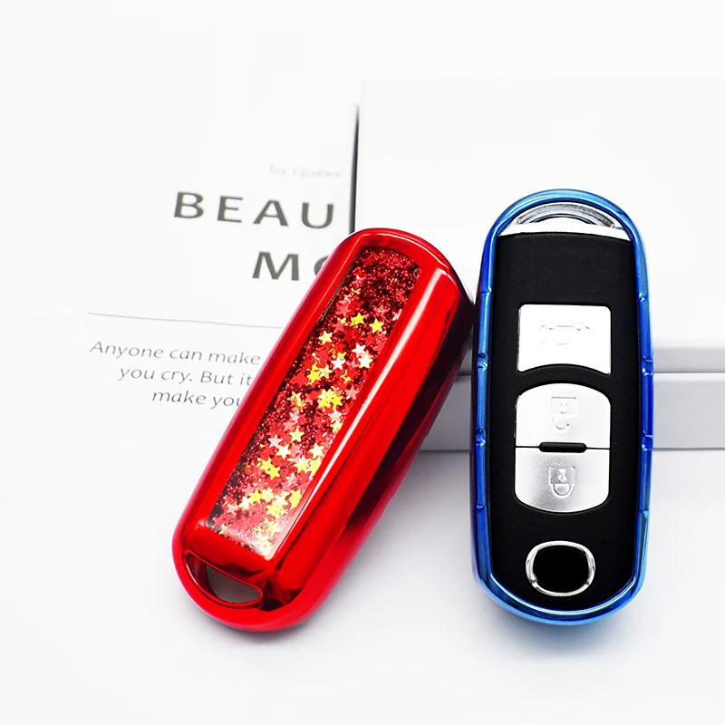 New-Quicksand-TPU-car-key-cover-case-set-protect-for-Mazda-2-mazda-3-mazda-5
