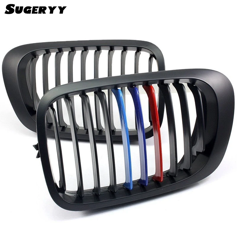 

SUGERYY 2PCS New E46 4Door Grill 98-01 For BMW E46 4Door Grill 98-01 Racing Grills Accessories Parts