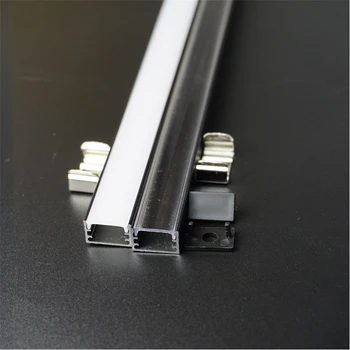 

10-30pcs/lot 80inch 2m connective led bar light housing, anodized black slim flat led aluminium profile for 12mm 12v 24V strip