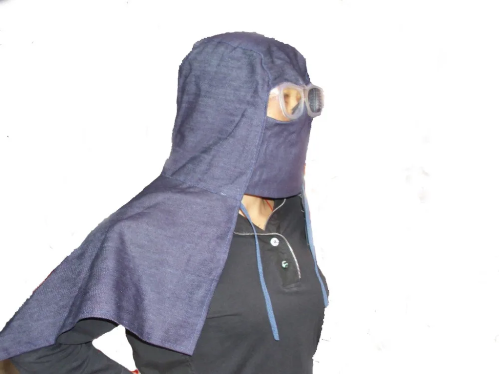 Джинсовая голова Пылезащитная Кепка с очками шаль Рабочая кепка ветрозащитная