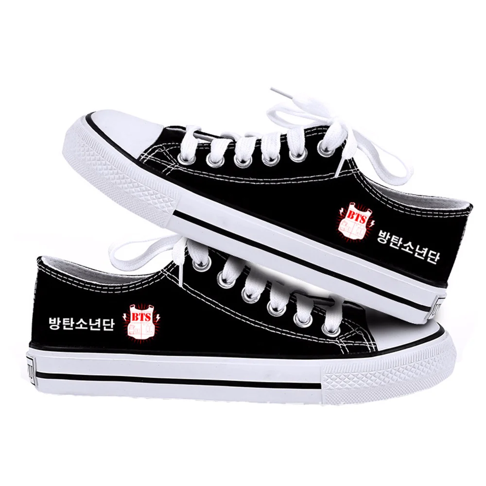 

NEW KPOP Bts surrounding shoes fans should support canvas shoes low to help breathe Korean flat shoes