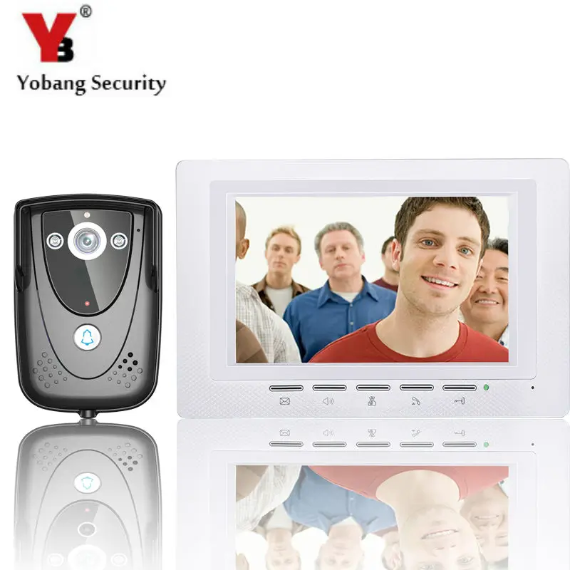 

YobangSecurity Video Intercom Monitor 7"Inch Video Door Phone Doorbell Home Security intercom Wired for House Office Apartment