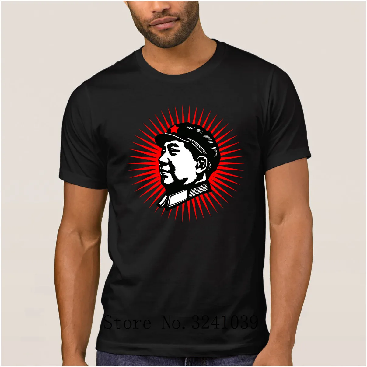 

Creative Funny Casual chairman mao mens t shirt summer Fitness t-shirt men Leisure regular tshirt Short Sleeve streetwear