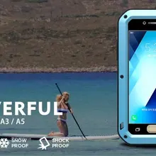 Любовь Мэй металлический корпус для Samsung Galaxy A3 a320 A5 мощный Алюминий противоударный жизнь Водонепроницаемый крышка гориллы Стекло