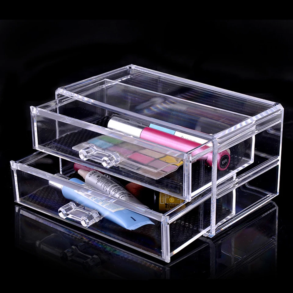 

Clear Makeup Organizer Cosmetic Acrylic makeup storage Case Display Box Jewelry Storage Holder No.10053