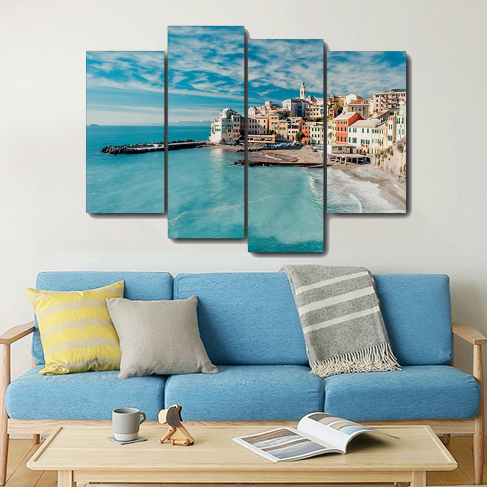 Морской пейзаж город декоративные картины на холсте каллиграфия принты домашнее украшение стены искусства плакат картинки для гостиной спальни