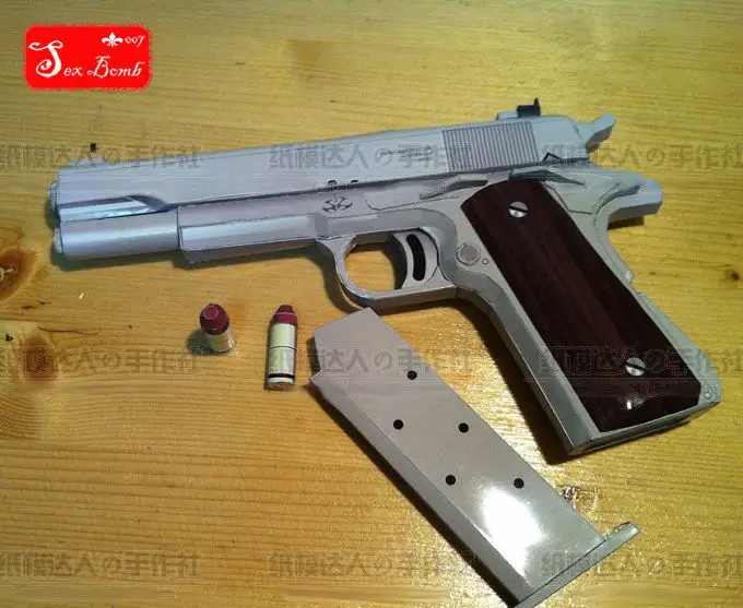 Новинка года, Классическая модель M1911, автоматический пистолет, скелед, 3D бумажная модель, комплекты для косплея, для детей и взрослых, оружие, Бумажные модели, игрушки ручной работы