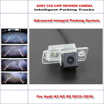 

Intelligent Parking Tracks Rear Camera For Audi A3 A5 S5 2012~2016 Backup Reverse / NTSC RCA AUX HD SONY CCD 580 TV Lines