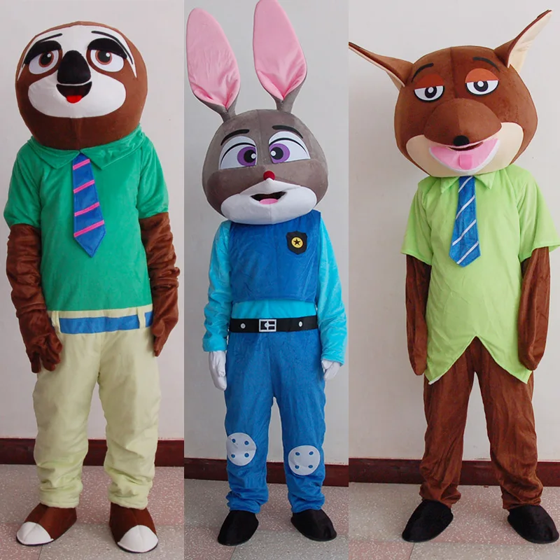 

Adult animation cartoon puppet costume rabbit Judy fox tree cosplay jumpsuit puppet clothing Animal Costume cos suit