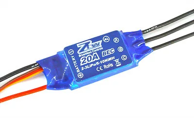AL-ZTW 20A программируемый Бесщеточный Регулятор скорости ESC для мультикоптера