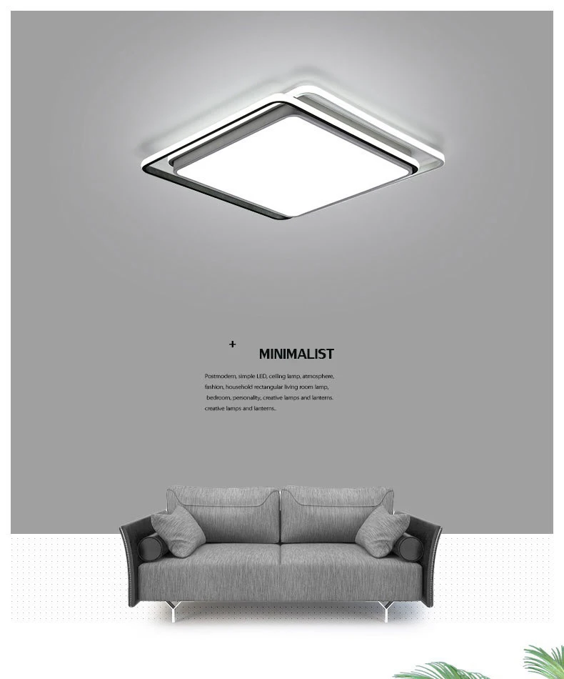 Modern LED Lamp Ceiling Dimmable Ceiling Lights For Living Room Bedroom 2