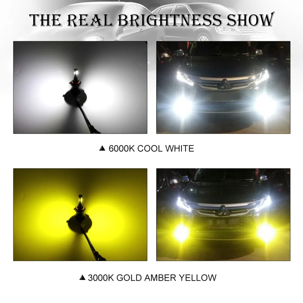 XSTORM H7 Led H1 H3 H8 H11 светодиодные лампы 9005 HB3 9006 HB4 H27 880 881 двойной Цвет 2800LM