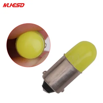

100pcs BA9S COB 3D Led Round T4W 1 SMD Car License Plate Light Turn Signal Bulb Parking Lights Door Lamp White 12V