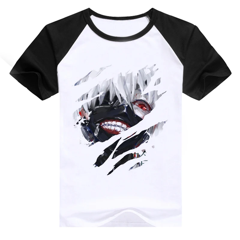 Г., Футболка мужская футболка с изображением Токийского Гуля футболки с японским аниме «Токийский Гуль канеки Кен» Футболка с принтом футболки, одежда для женщин и детей
