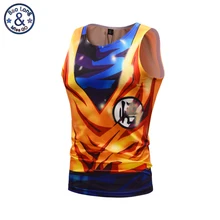 Бодибилдинг Dragon Ball безрукавки Для мужчин 3D Аниме футболки Фитнес облегающая одежда для верхней части тела Super Saiyan vegeta дети Гоку майки с принтом
