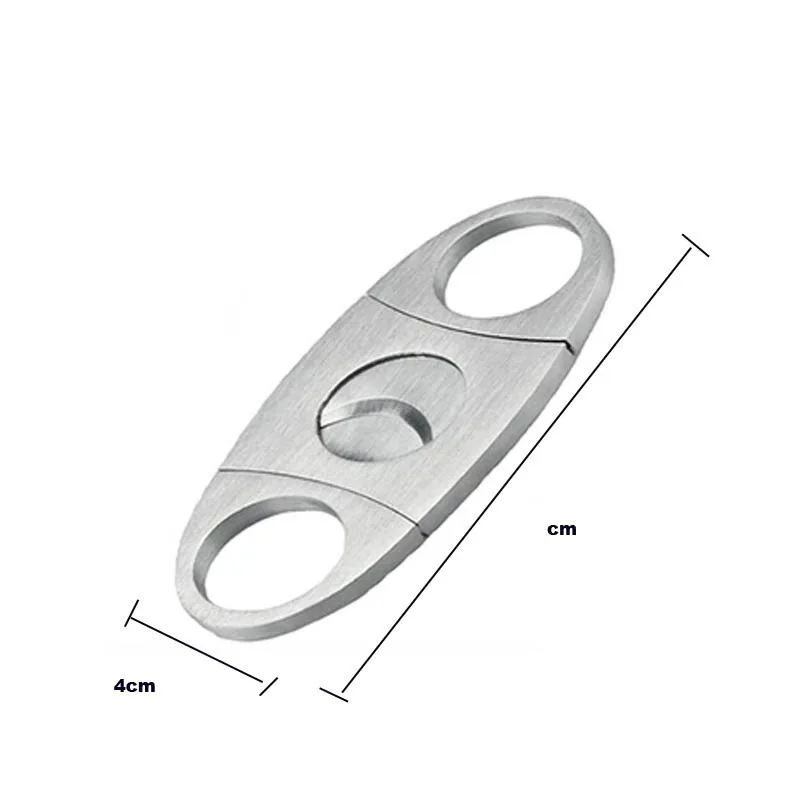 1 pc Cheap High quality Cigar Smoking Accessories Double Finger Stretch Type Silver Cutter Knife | Дом и сад