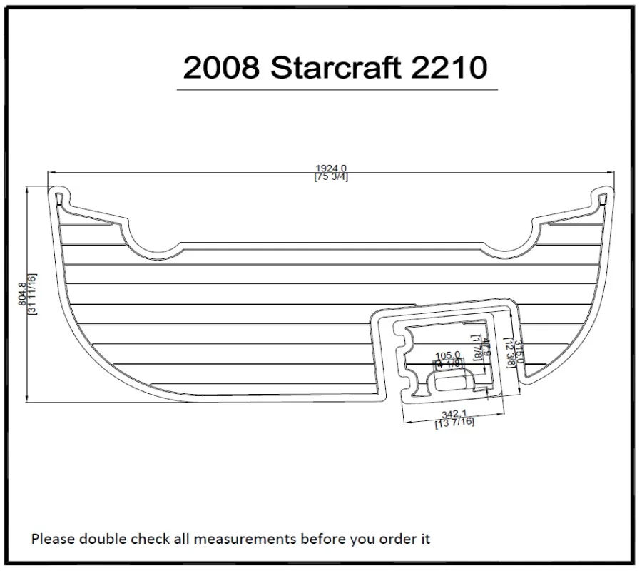

2008 Starcraft 2210 Swim Platform Pad 6mm Boat EVA Teak Decking 1/4" 6mm