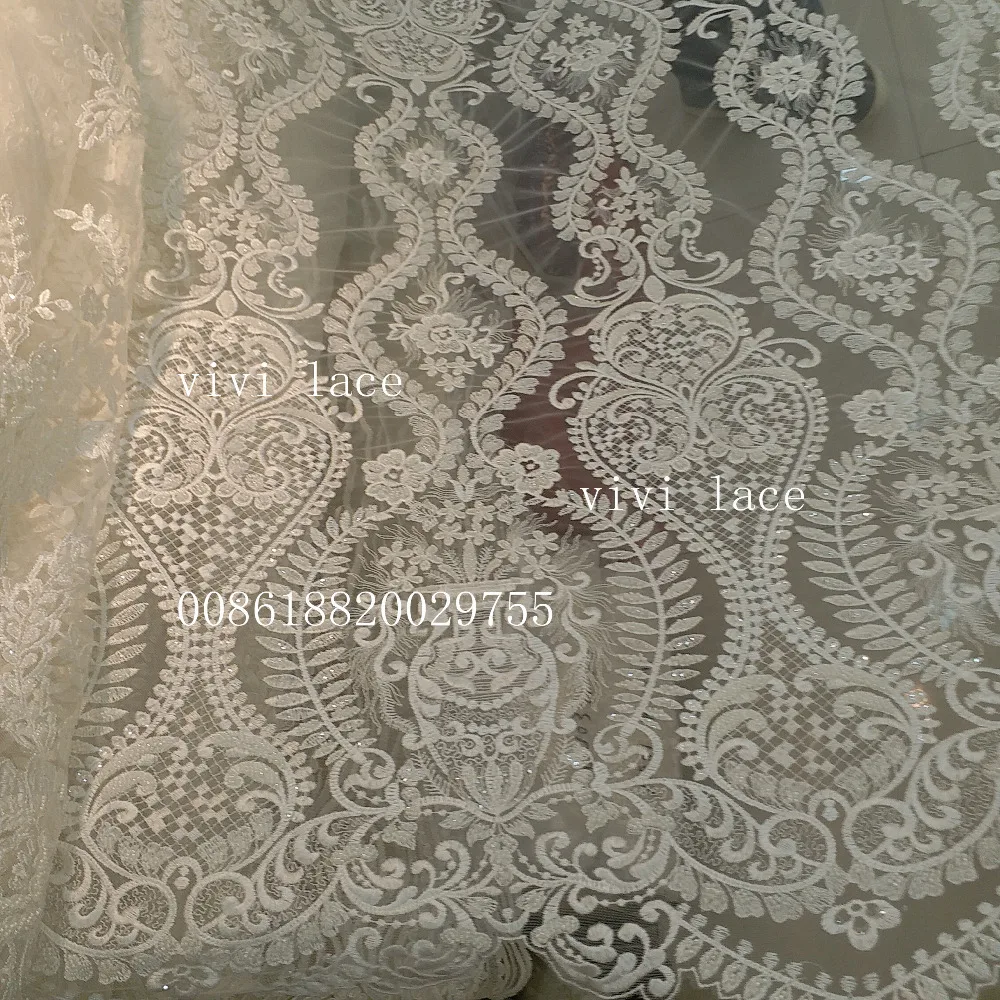 5 ярдов ht0126 # хорошее качество блесток бисер вышивка тюль кружева ткань для