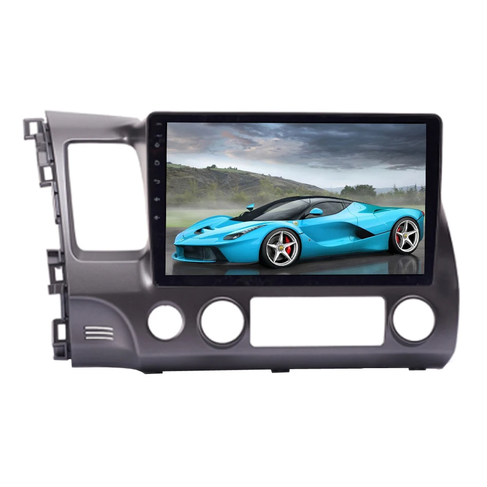 Discount Sinosmart  Android 8.1 2Din IPS/QLED 2.5D screen car gps radio navigation player for Honda City Civic 2006-2011 17