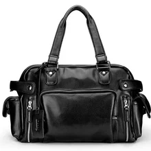 Многофункциональная Мужская Натуральная кожа дорожная сумка с заклепками из воловьей кожи Повседневная Уличная вместительная сумка на плечо для багажа D415