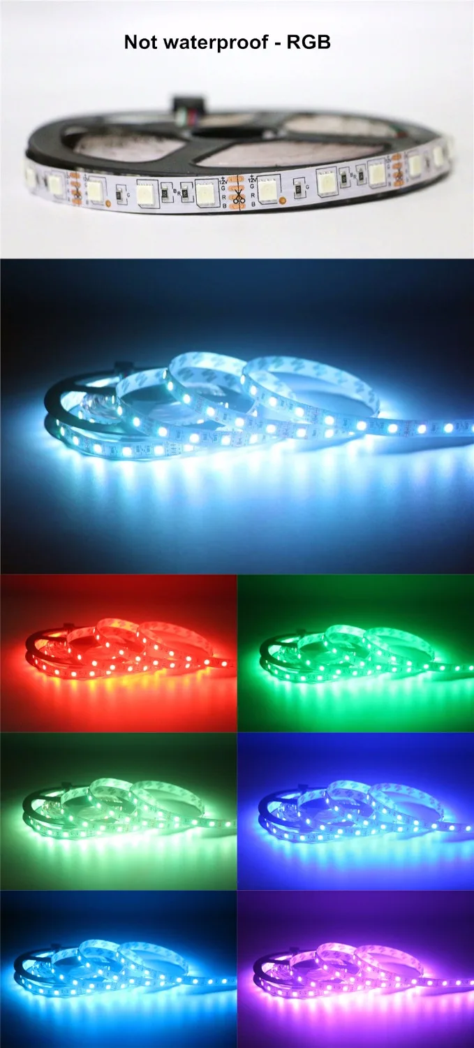 SMD 5050 белый теплый RGB RGBW RGBWW светодиодный светильник 12 В 5 м 60 светодиодов/м 300