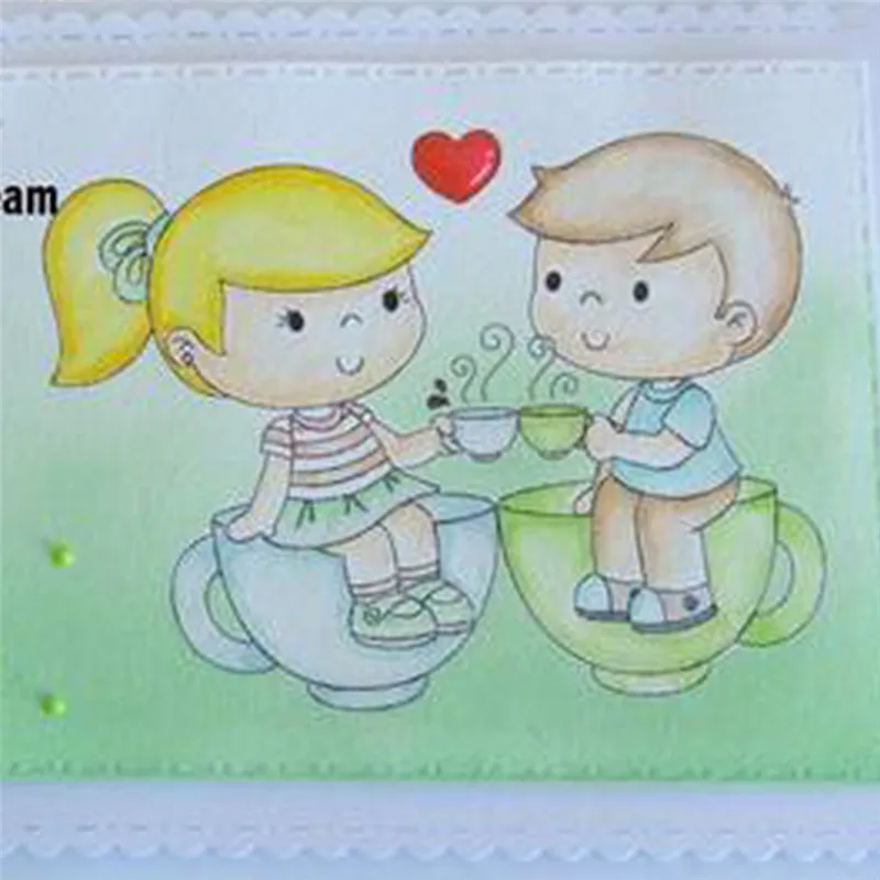 Штампы DiyArts Friend Coffee Time из металла для скрапбукинга трафарет альбома декор
