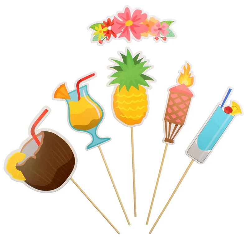 21Pcs Flamingo Photobooth Props Wedding Party Decoration Brithday Photo Booth Kit Accessories Hawaii Tropical PT28 (5)